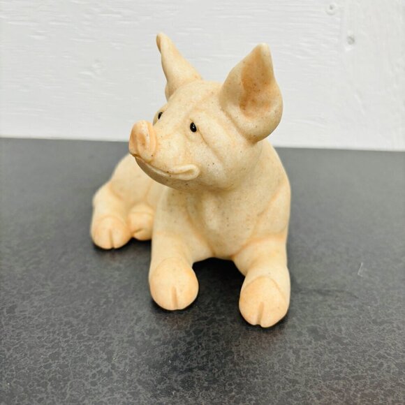 Quarry Critters "Pickle" the pig figurine by Second Nature Designs @2000 - Picture 4 of 9